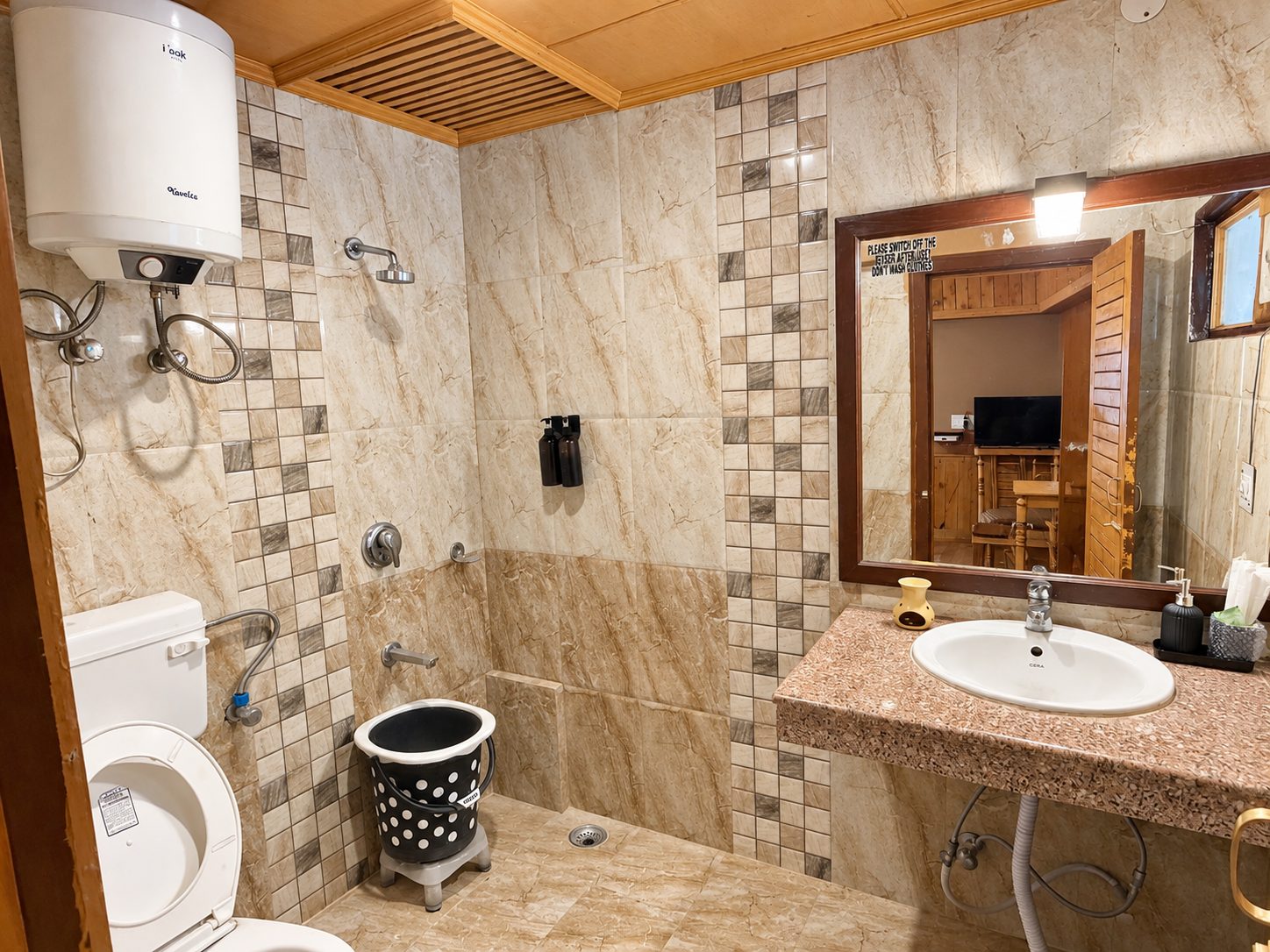 Deluxe Room washroom 2 at Kanyal Heights