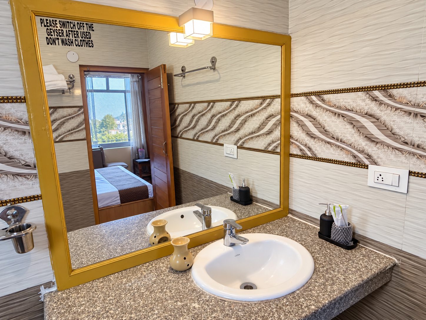 Super Deluxe Room washroom 2 at Kanyal Heights